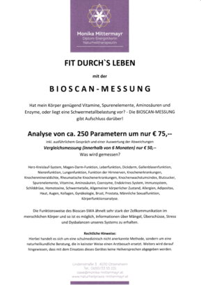 Aktion von Diplomenergetikerin und Naturheiltherapeutin Monika Mittermayr